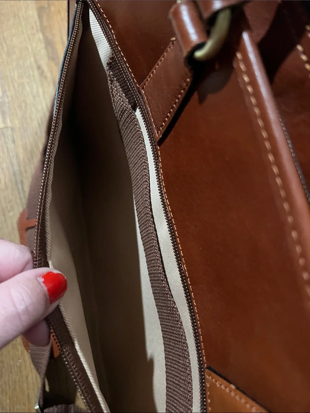 Banuce brown leather briefcase